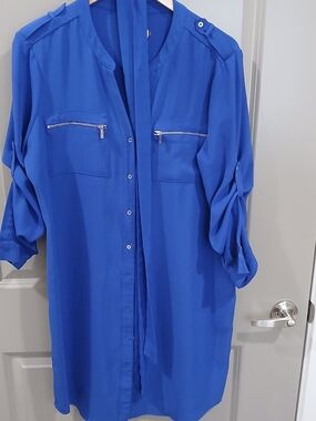 Calvin Klein Royal Blue Size 14 Dress